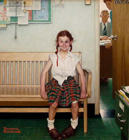 Norman Rockwell, The young girl and the sinner